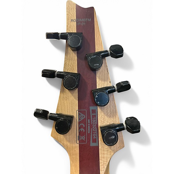 Used Ibanez Iron Label RGDIM6FM Multi Scale Cerulean Blue Burst Flat Solid Body Electric Guitar