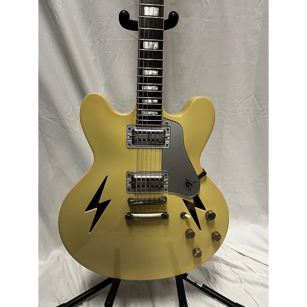 Used Used Rock N Roll Relics Lightning Cream Hollow Body Electric Guitar