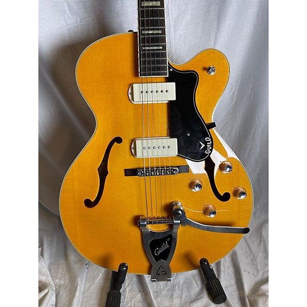 Used Guild X-175B Manhattan Hollowbody Archtop Electric Guitar With Guild Vibrato Tailpiece Hollow Body Electric Guitar