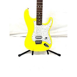 Used Fender Tom DeLonge Stratocaster Electric Guitar With Invader SH8 Pickup Graffiti Yellow Graffiti Yellow Solid Body El...