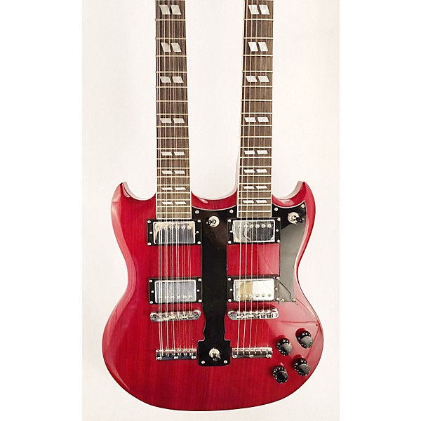 Used Used Cozart Double Neck Cherry Solid Body Electric Guitar Cherry ...