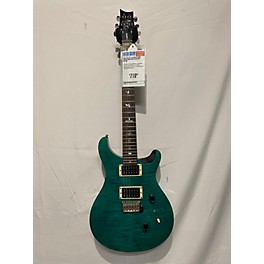 Used PRS Used PRS SE Custom 24 Aqua Trans Solid Body Electric Guitar