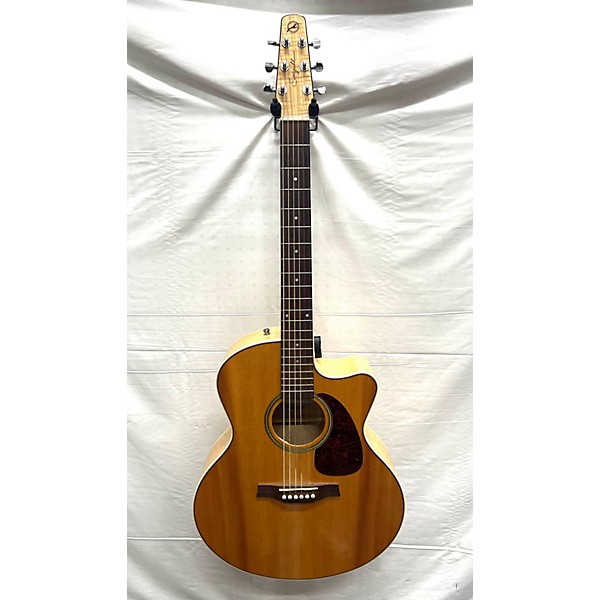 Used Seagull Performer Cutaway Mini Jumbo Flame Maple QI Acoustic Guitar