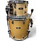 Used Used Pearl 3 piece Wood-Fiberglass Fibes Platinum Mist Drum Kit