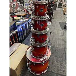 Used ddrum Used Ddrum 5 piece Dominion Birch Red Burst Drum Kit