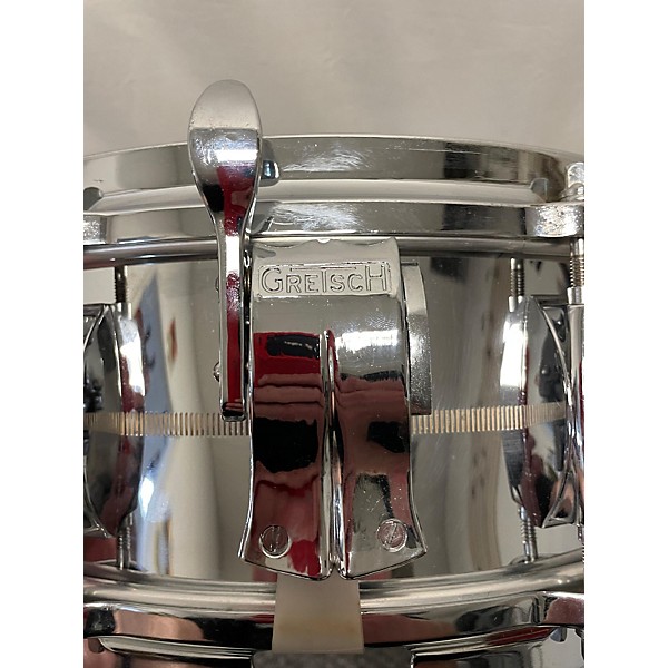 Used Gretsch Drums 14X5.5 Stop Sign Badge Chrome Over Brass Drum