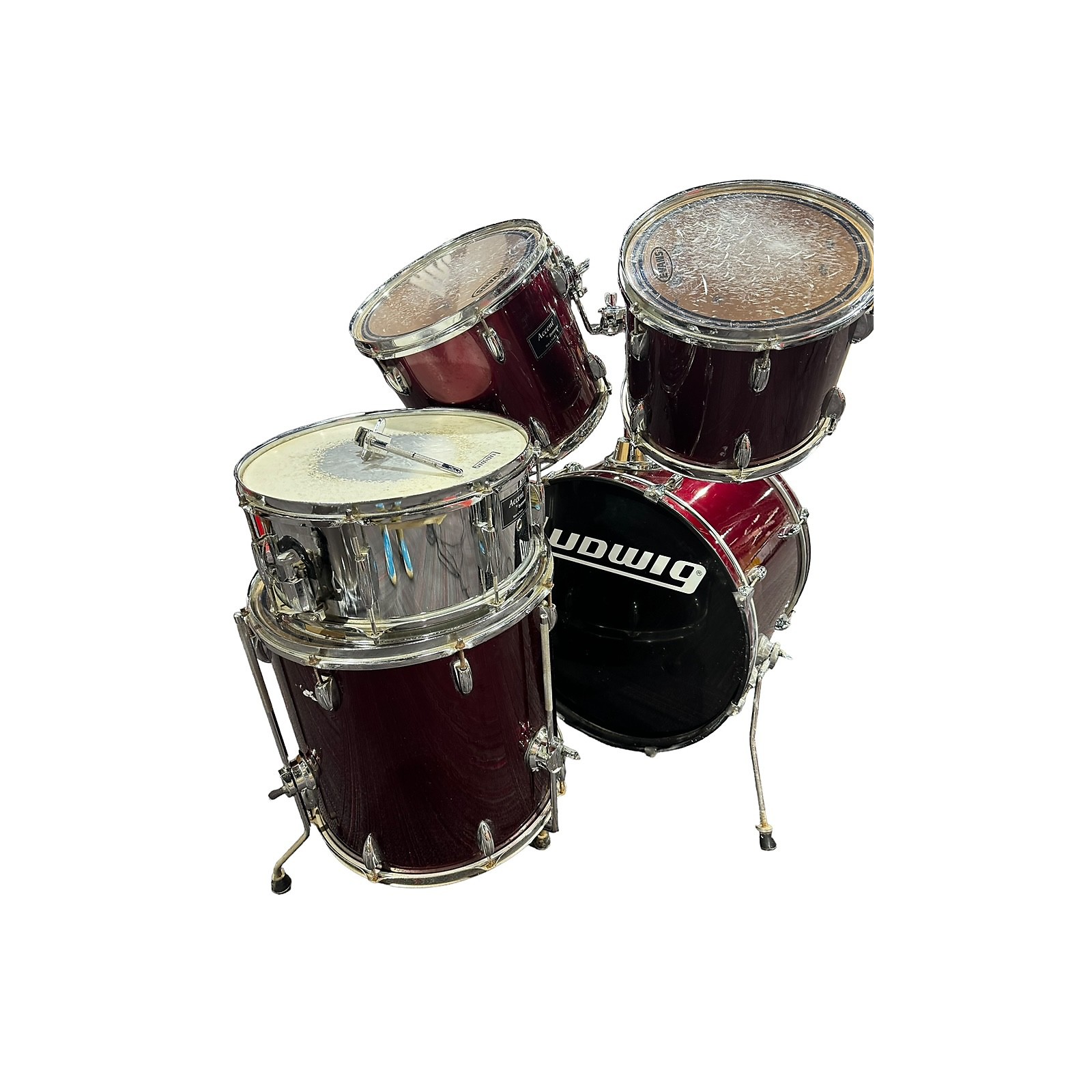 Gebrauchtes Ludwig Accent Drum Kit MaroonGebrauchtes Ludwig Accent Drum Kit Maroon  