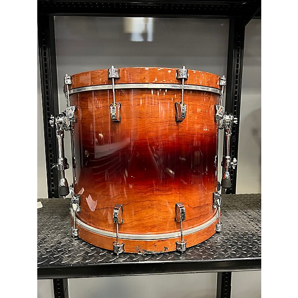 Used Used Odery 3 piece Eyedentity Bubinga/Sapele Explosion 2 Tone Sunburst Drum Kit