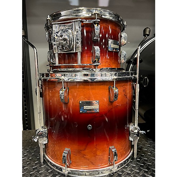 Used Used Odery 3 piece Eyedentity Bubinga/Sapele Explosion 2 Tone Sunburst Drum Kit