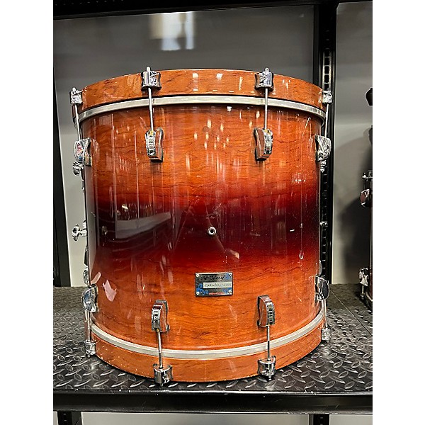 Used Used Odery 3 piece Eyedentity Bubinga/Sapele Explosion 2 Tone Sunburst Drum Kit