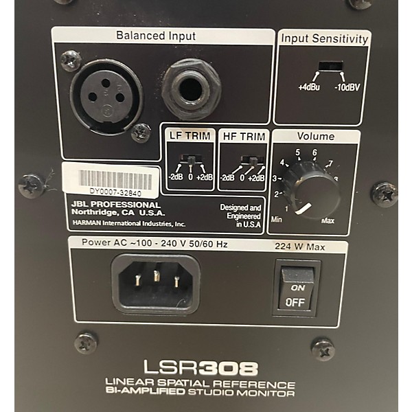 Used JBL LSR308 Pair Powered Monitor