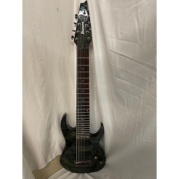 Used Used Ibanez RG9QM 9 String Black Ice Solid Body Electric Guitar