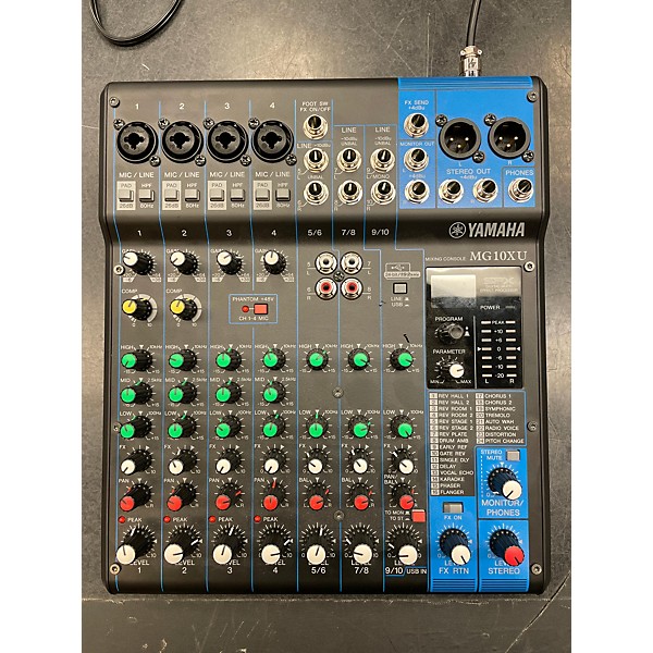 Used Yamaha 2020 MG10XU 10 Channel Mixer With Effects Unpowered Mixer