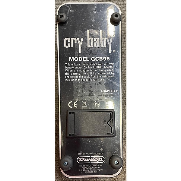 Used Dunlop GCB95W Original Crybaby Wah Effect Pedal