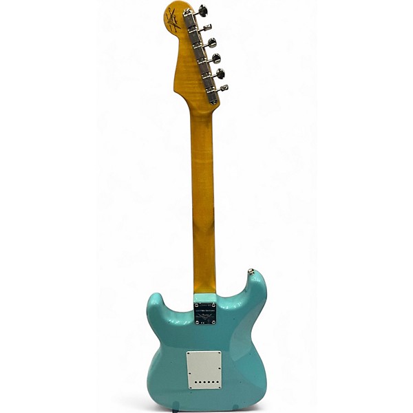 Used 2022 Fender limited Edition '64 stratocaster Journeyman Relic Daphne Blue Solid Body Electric Guitar