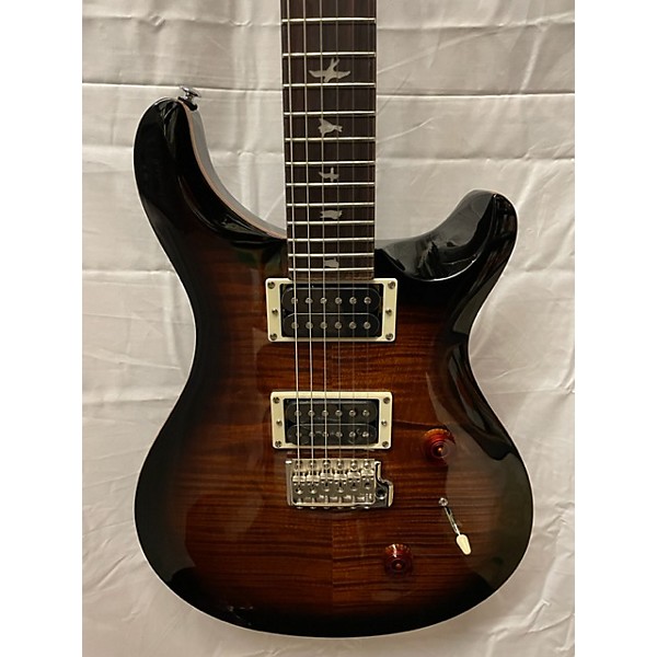 Used PRS Used PRS SE Custom 24 Black Gold Sunburst Solid Body Electric Guitar