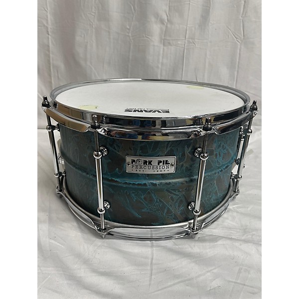 Used Pork Pie 7X13 Patina Brass Drum