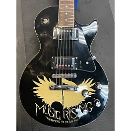 Used Epiphone Used Epiphone Music Rising Limited Editon Les Paul Black Solid Body Electric Guitar