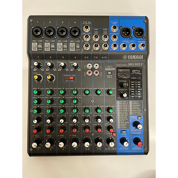 Used Yamaha MG10XU 10 Channel Mixer With Effects Unpowered Mixer