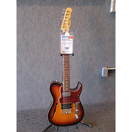 Used Fret-King Used Fret-King Country Squier 3 Tone Sunburst Hollow Body Electric Guitar