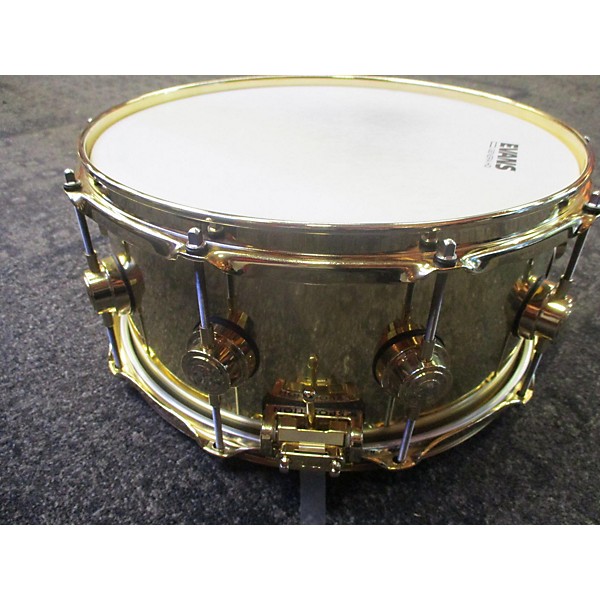 Used DW 6.5X14 COLLECTOR'S SERIES Polished Brass With Gold Hardware Drum