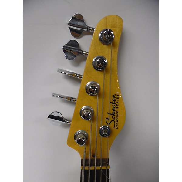 Used Used SCHECTOR DIAMOND SERIES White Electric Bass Guitar