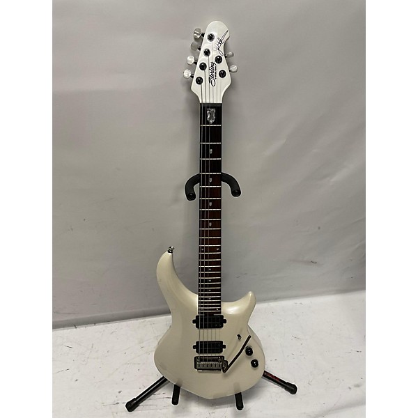 Used Sterling by Music Man Used Sterling By Music Man MAJ100X Olympic Pearl Solid Body Electric Guitar