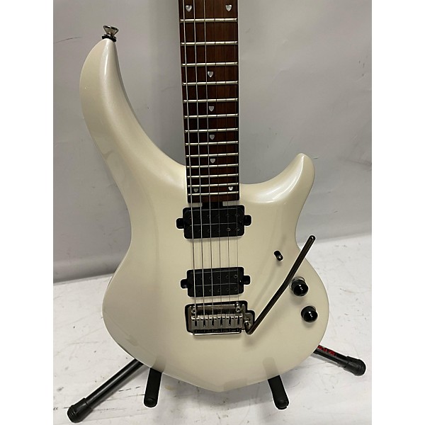 Used Sterling by Music Man Used Sterling By Music Man MAJ100X Olympic Pearl Solid Body Electric Guitar