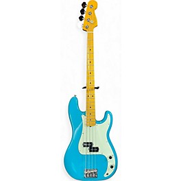 Used 2021 Fender American Professional II Precision Bass MIAMI BLUE Electric Bass Guitar