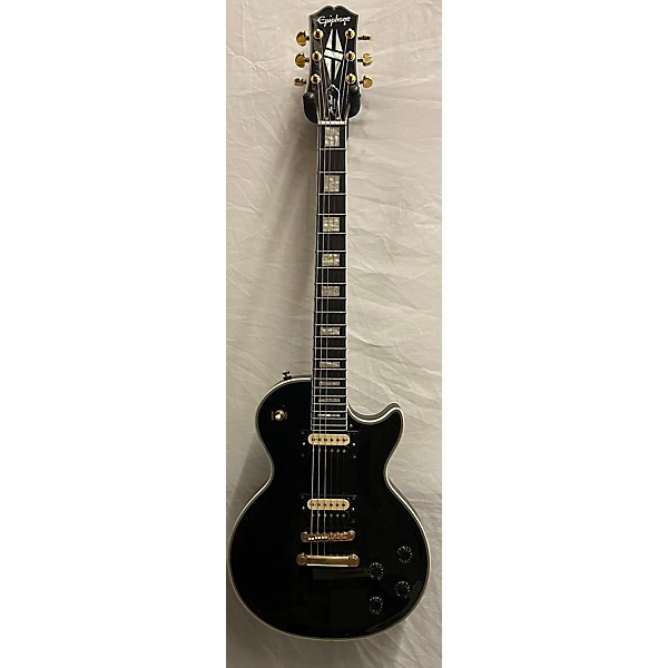 Used Epiphone Used Epiphone Les Paul Custom Pro Black Solid Body Electric Guitar