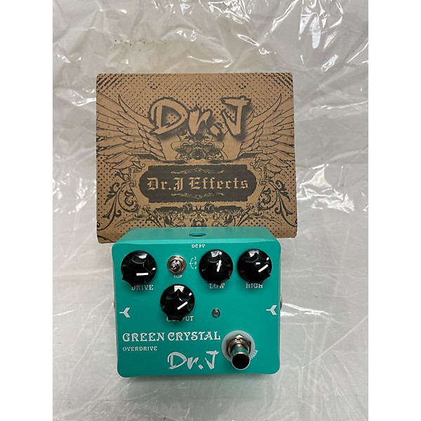 Used Dr. J Pedals D-50 Green Crystal Overdrive Effect Pedal