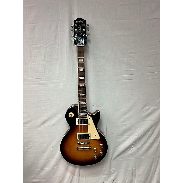 Used Epiphone Used Epiphone 50th Anniversary 1960 Les Paul Standard 3 Tone Sunburst Solid Body Electric Guitar