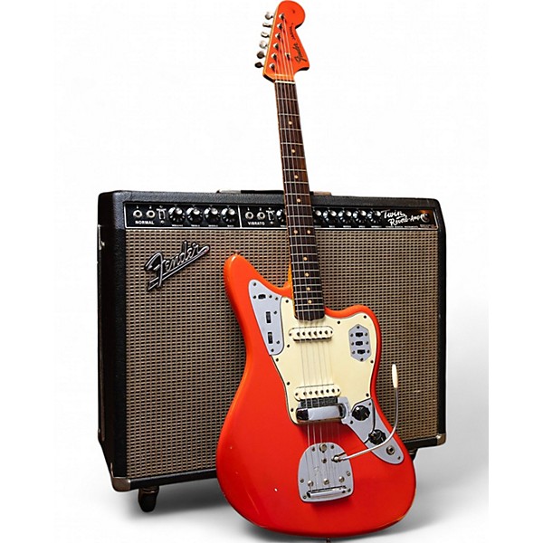 Vintage 1964 Fender JAGUAR Fiesta Red Solid Body Electric Guitar