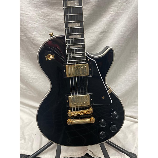 Used Epiphone Les Paul Custom Solid Body Electric Guitar Black Guitar