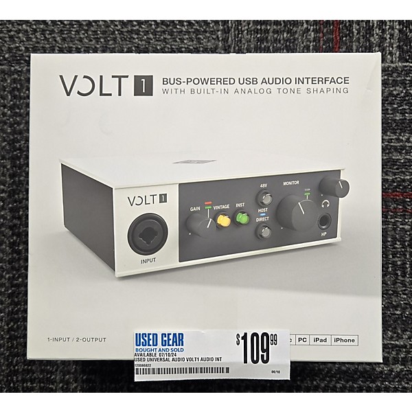 Used Universal Audio VOLT1 Audio Interface