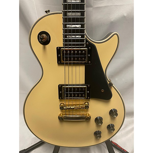 Used Epiphone Les Paul Custom Pro Ivory Solid Body Electric Guitar