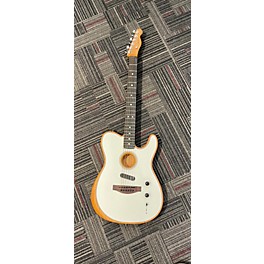 Used Fender Used Fender Acoustasonic Player Telecaster Atomic White Acoustic Electric Guitar