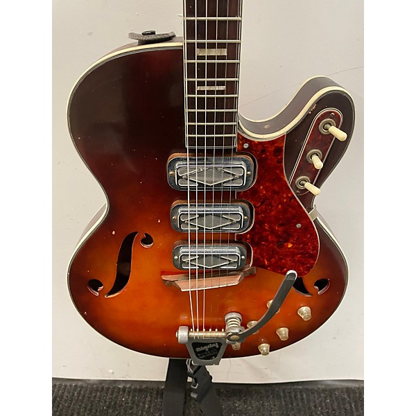 Vintage Silvertone 1960s 1485 Hollow Body Electric Guitar