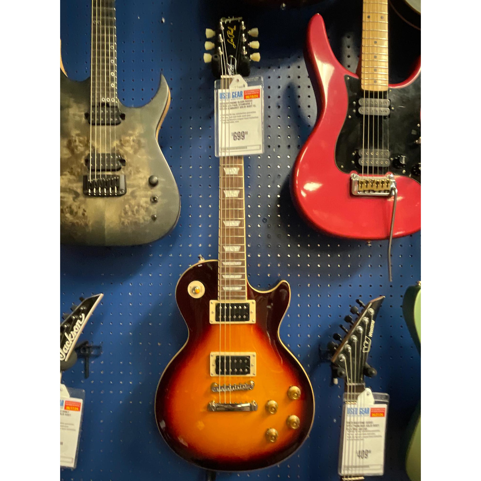 Used Epiphone Slash Rosso Corsa Les Paul Standard Solid Body Electric  Guitar 2 Color Sunburst | Guitar Center