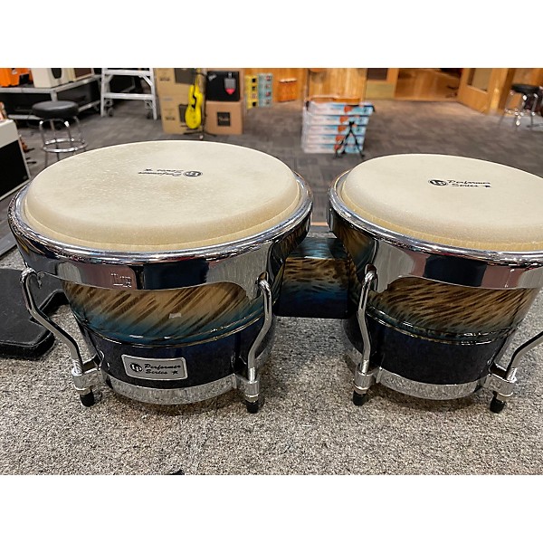 Used LP LP Performer Series Bongos With Chrome Hardware Blue Fade Bongos