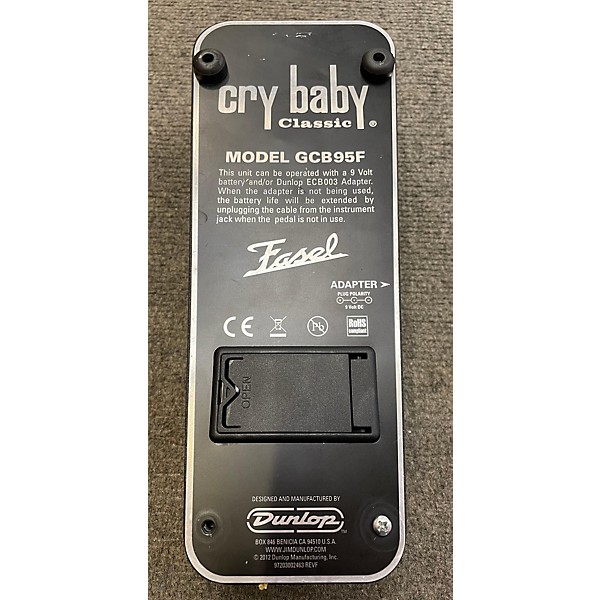 Used Dunlop GCB95F Crybaby Classic Wah With Fasel Inductor Effect Pedal