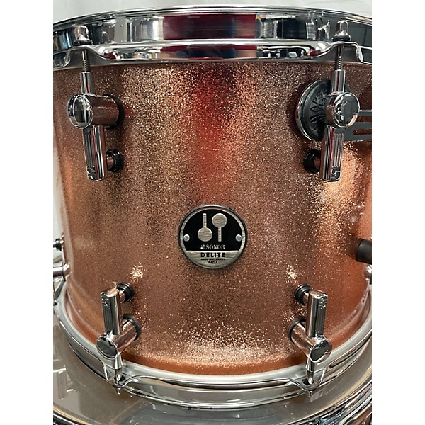 Used SONOR Used SONOR 3 piece DELITE MAPLE CHAMPAGNE SPARKLE Drum Kit