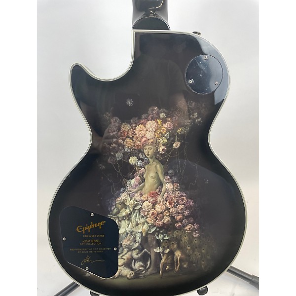 Used Epiphone Adam Jones Les Paul Custom Art Collection: Julie Heffernan's Silverburst Solid Body Electric Guitar