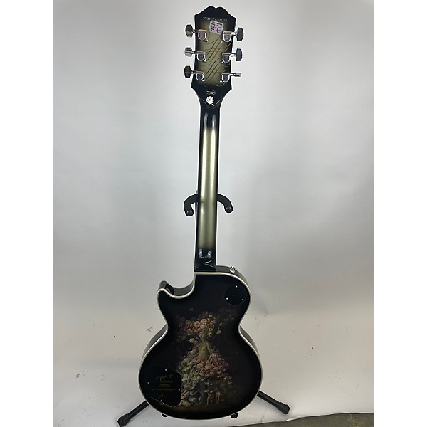 Used Epiphone Adam Jones Les Paul Custom Art Collection: Julie Heffernan's Silverburst Solid Body Electric Guitar