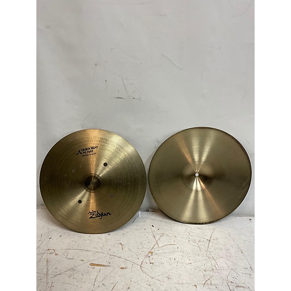 Used Zildjian 14in Quick Beat Hi Hat Pair Cymbal