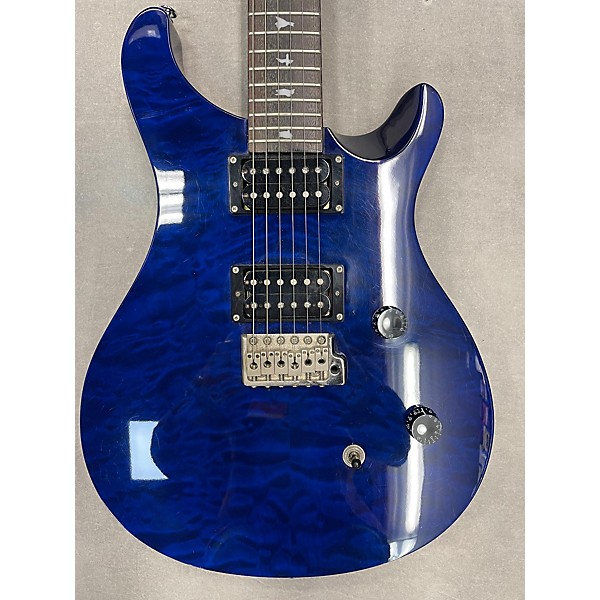 Used PRS Used PRS SE Custom 24 Trans Blue Solid Body Electric Guitar