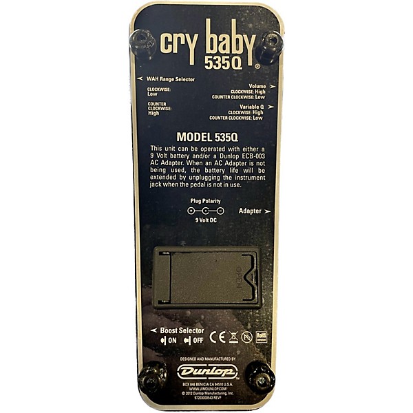 Used Dunlop Crybaby 535Q Effect Pedal