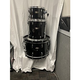 Used BOSS Used Pearl 3 piece Wood Fiberglass Satin Black Drum Kit