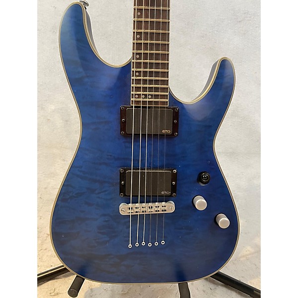 Used Schecter Guitar Research Used Schecter Guitar Research C-1 Platinum Midnight Blue Solid Body Electric Guitar