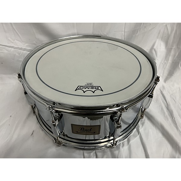 Used Pearl 5.5X14 Steel Shell Snare Drum